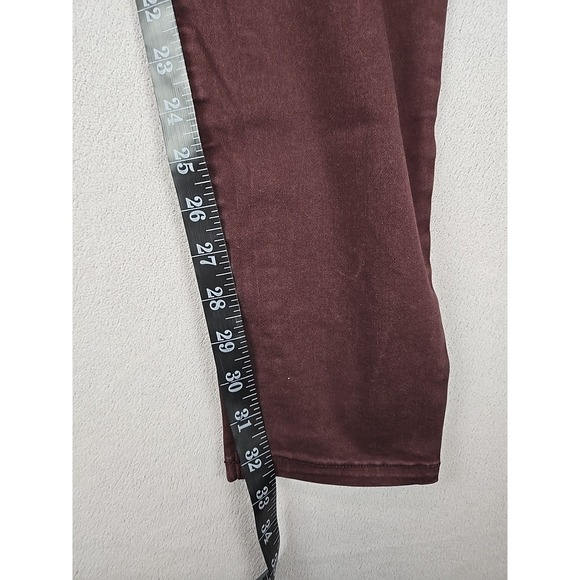Maurices Women's Dark Maroon  Pants Size XL Zip Pockets Button Classic Soft - Picture 3 of 7